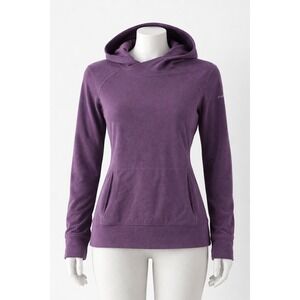 Columbia Womens Fleece Hoodie Pullover Purple Kangaroo Pocket Medium
